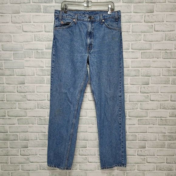 Vintage 90s Levis 505‎ Mens 36x33 Orange Tab 2/1996 Stonewashed Straight Jeans - Picture 1 of 12